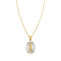 Thumbnail for Yellow Diamond Football Pendant in 14k Yellow Gold 1.89 Ctw