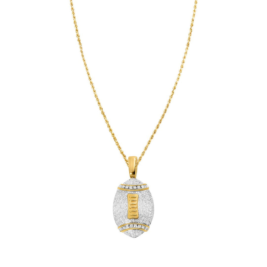 Yellow Diamond Football Pendant in 14k Yellow Gold 1.89 Ctw