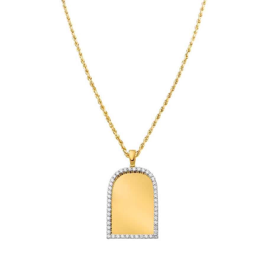 Diamond Frame Memory Pendant in 10k Yellow Gold 5.26 Ctw