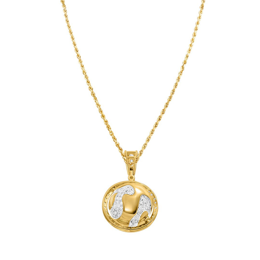 Yellow Diamond Globe Pendant in 14k Yellow Gold 1.14 Ctw