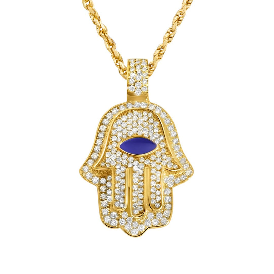 yellow Diamond Hamsa Pendant