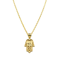 Thumbnail for Diamond Hamsa Pendant 14k Yellow Gold 1.50 Ctw