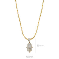 Thumbnail for Yellow Diamond Hamsa Pendant in 10k Yellow Gold 0.30 Ctw