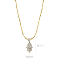 Thumbnail for Yellow Diamond Hamsa Pendant in 10k Yellow Gold 0.30 Ctw