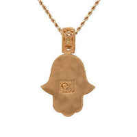 Thumbnail for Diamond Hamsa Pendant in 14k Rose Gold 3.50 Ctw