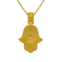 Thumbnail for Diamond Hamsa Pendant in 14k Yellow Gold 4 Ctw
