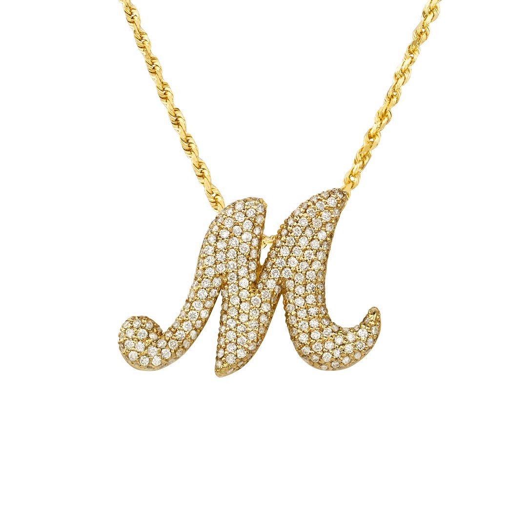 Letter m diamond pendant Clearance