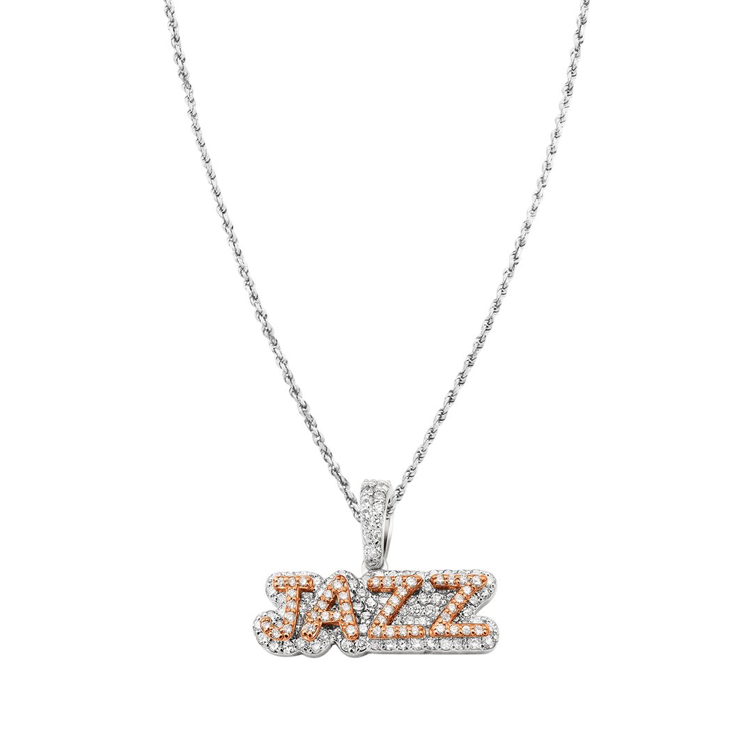 two tone diamond jazz pendant