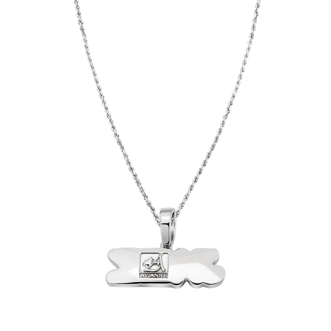 two tone diamond jazz pendant