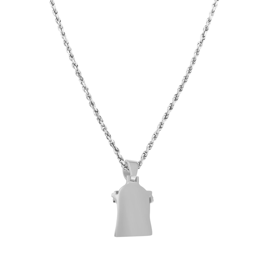 White Diamond Jesus Pendant in 14k White Gold 1.60 Ctw