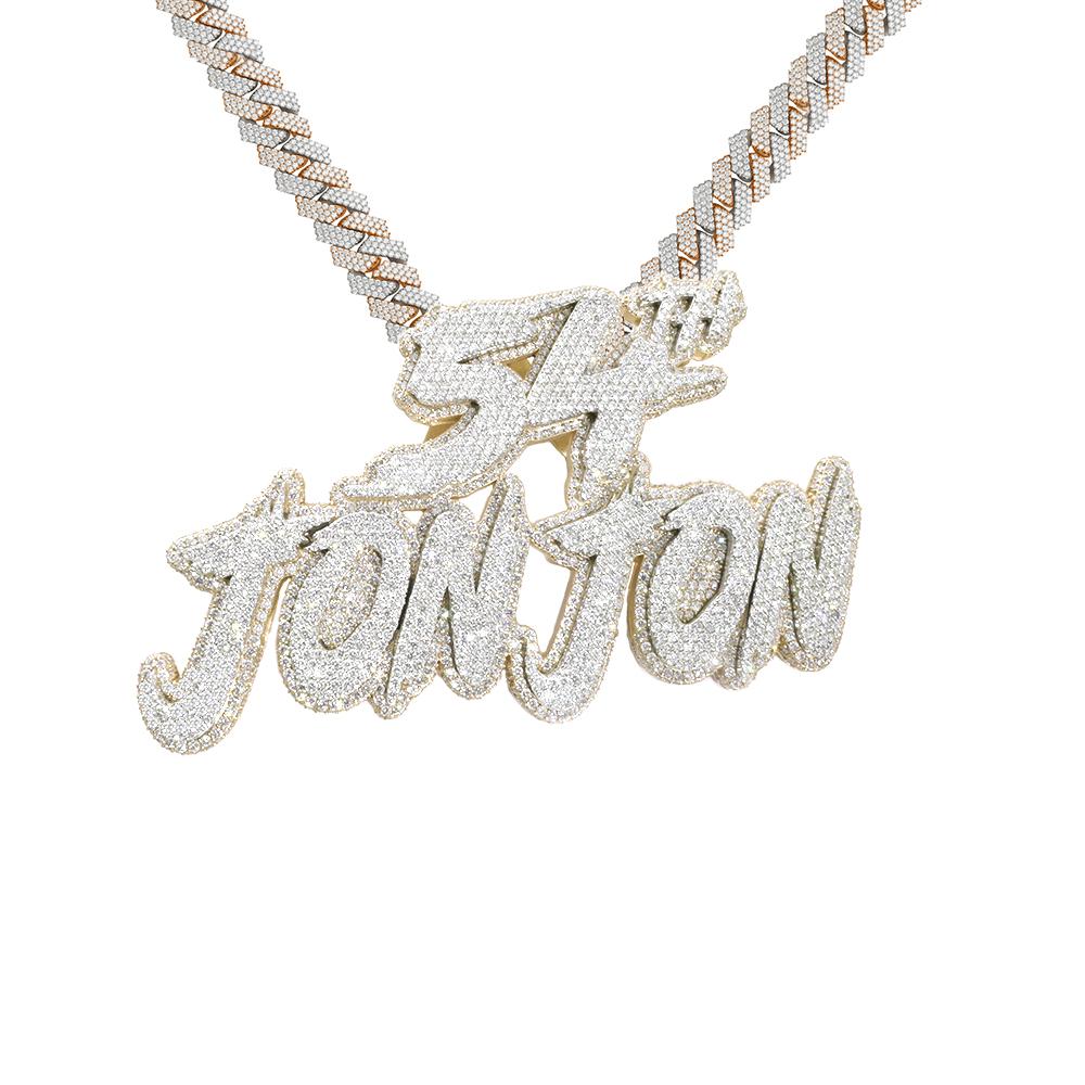 Yellow Diamond Jon Jon Pendant in 14k Yellow Gold  21.81 Ctw