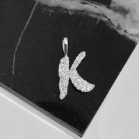 Thumbnail for White Diamond K Pendant in 14k White Gold 1.03 Ctw
