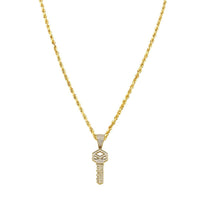 Thumbnail for Yellow Diamond Key Pendant in 10k Yellow Gold 0.33 Ctw