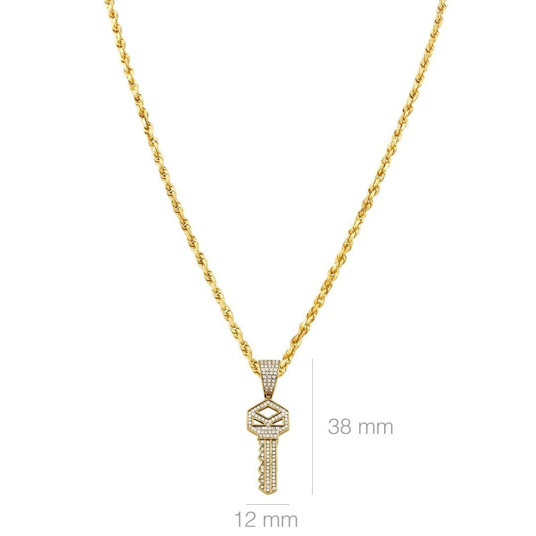 10k Yellow Gold Diamond Letter V Pendant 0.33 Ctw