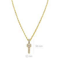 Thumbnail for Yellow Diamond Key Pendant in 10k Yellow Gold 0.33 Ctw