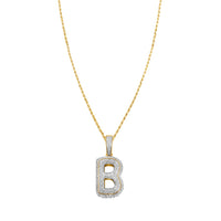 Thumbnail for yellow diamond letter b pendant