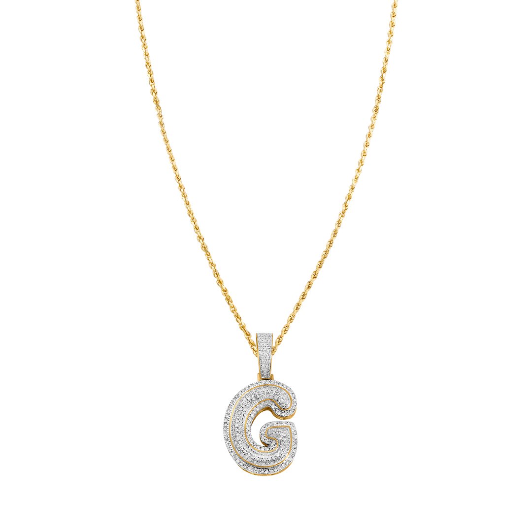 Diamond initial g pendant Clearance
