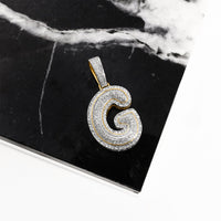 Thumbnail for yellow Diamond Letter G Pendant in 10k Yellow Gold 0.36 ctw