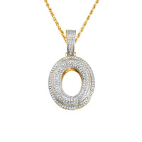 Thumbnail for yellow diamond letter O pendant