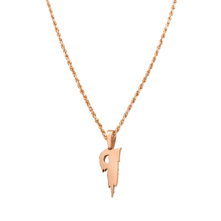rose DIAMOND LETTER P IN 14K ROSE GOLD 0.50 CTW