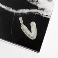 Thumbnail for yellow diamond letter v pendant