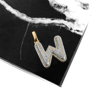 Thumbnail for yellow diamond letter w pendant