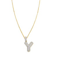 Thumbnail for yellow diamond letter y pendant