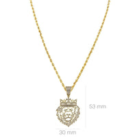 Thumbnail for Yellow Diamond Lion Head Pendant 10k Yellow Gold 0.40 Ctw