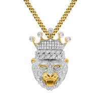 Thumbnail for Diamond Lion King Pendant in 10k White Gold