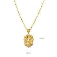 Thumbnail for Diamond Lion Pendant in 10k Yellow Gold 3 Ctw