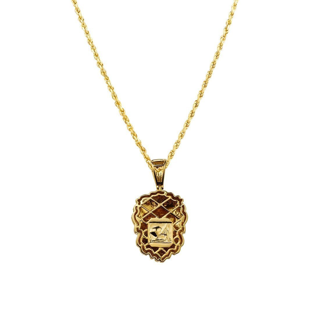 Diamond Lion Pendant in 10k Yellow Gold 3 Ctw