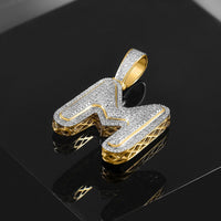 Thumbnail for Diamond M Pendant in 10k Yellow Gold .43 Ctw