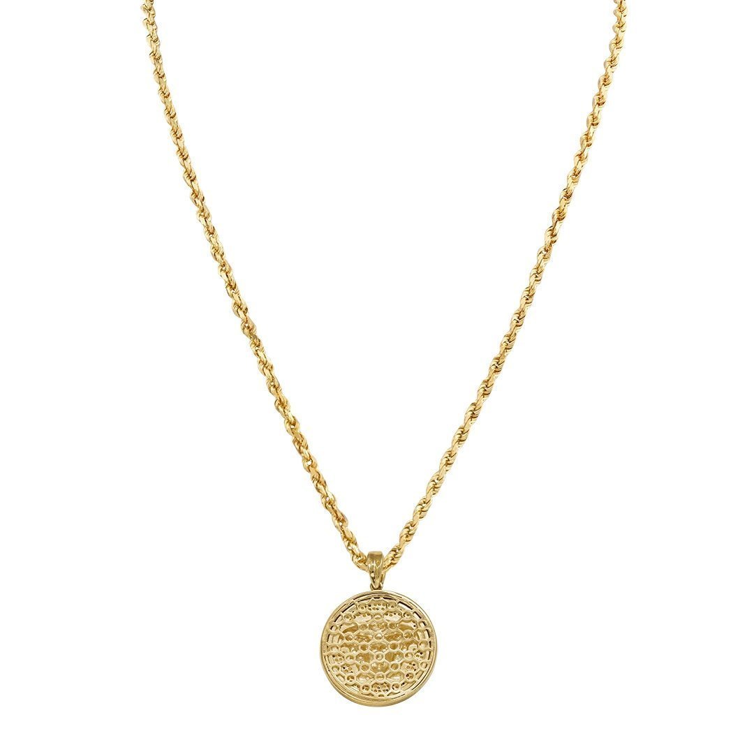 Yellow Diamond Medusa Pendant in 10k Yellow Gold 0.35 Ctw