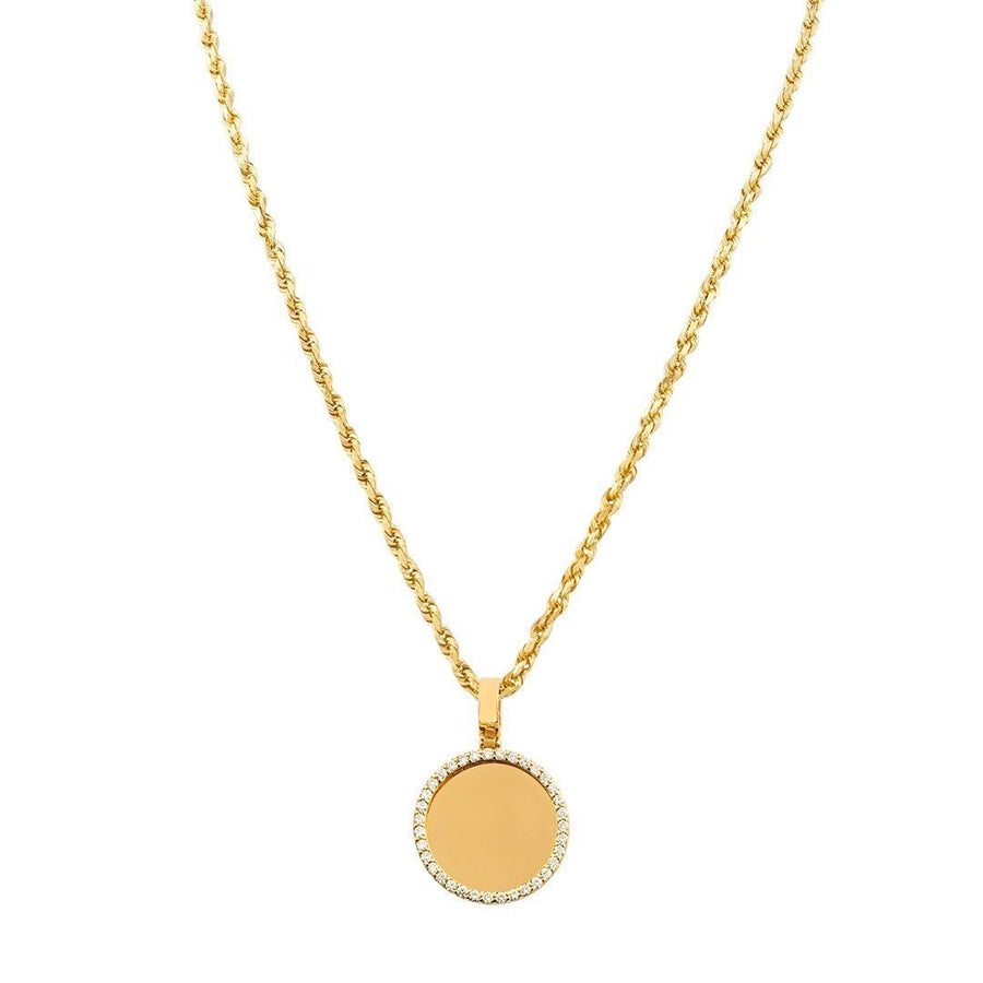 Diamond Memory Frame Pendant in 14k Gold 1.10 Ctw