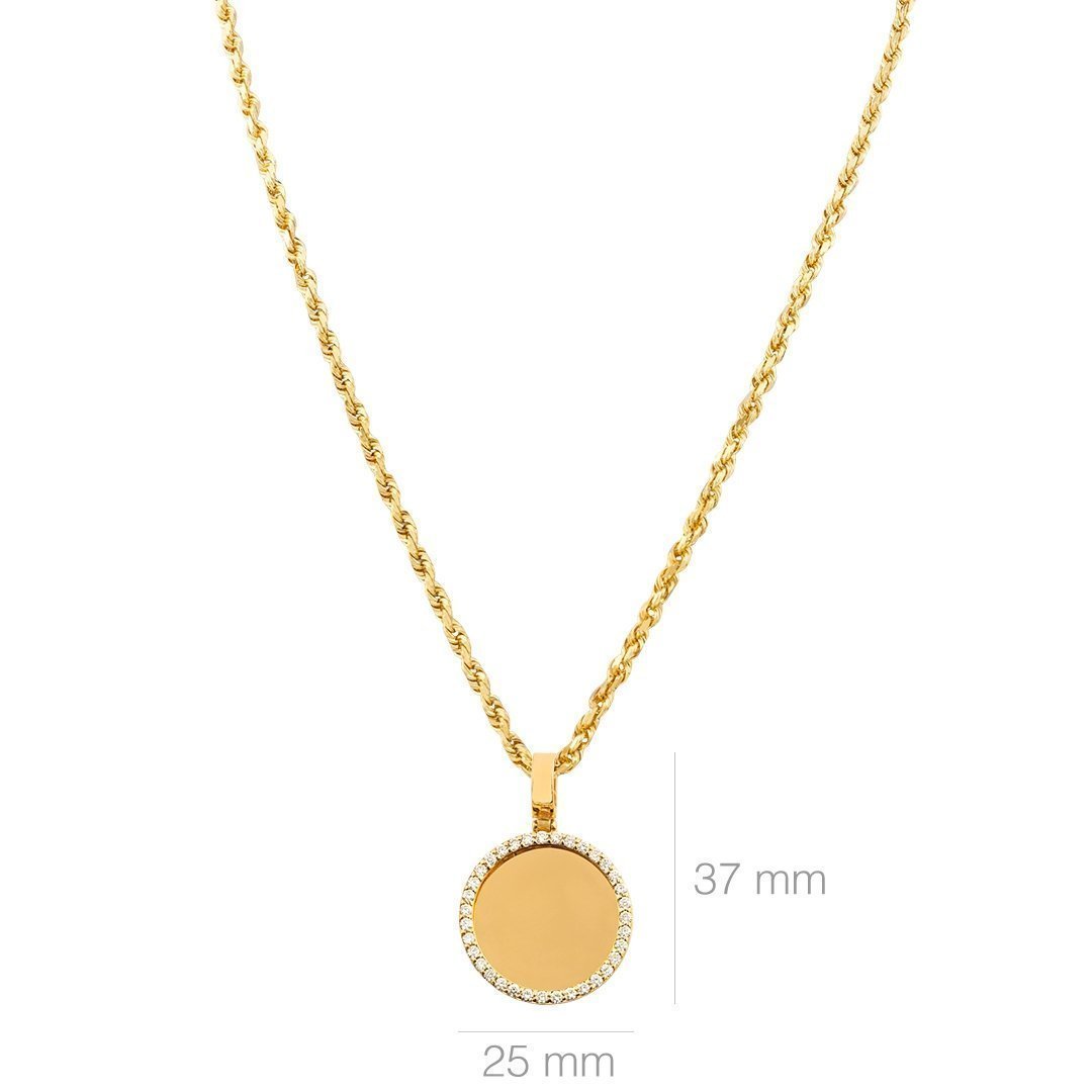 Diamond Memory Frame Pendant in 14k Gold 1.10 Ctw