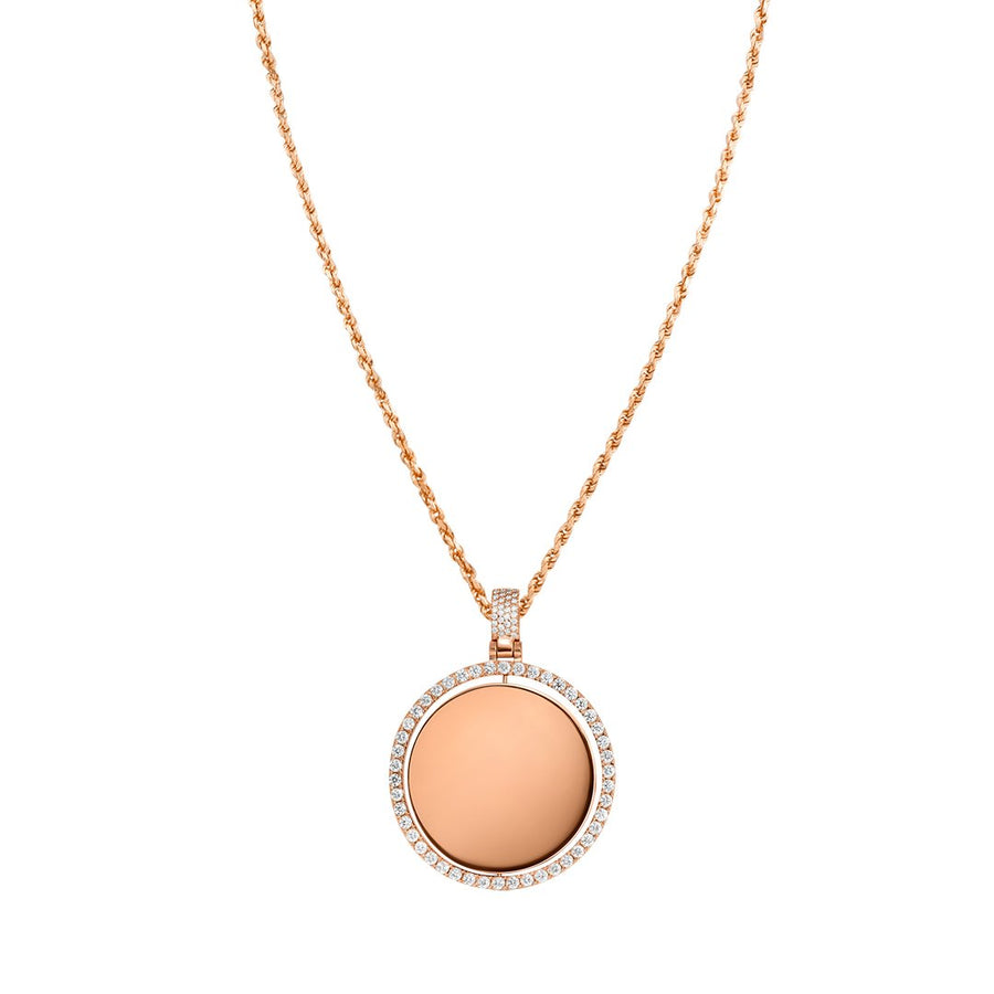 Diamond Memory Pendant in 14k White Gold 6.35 Ctw