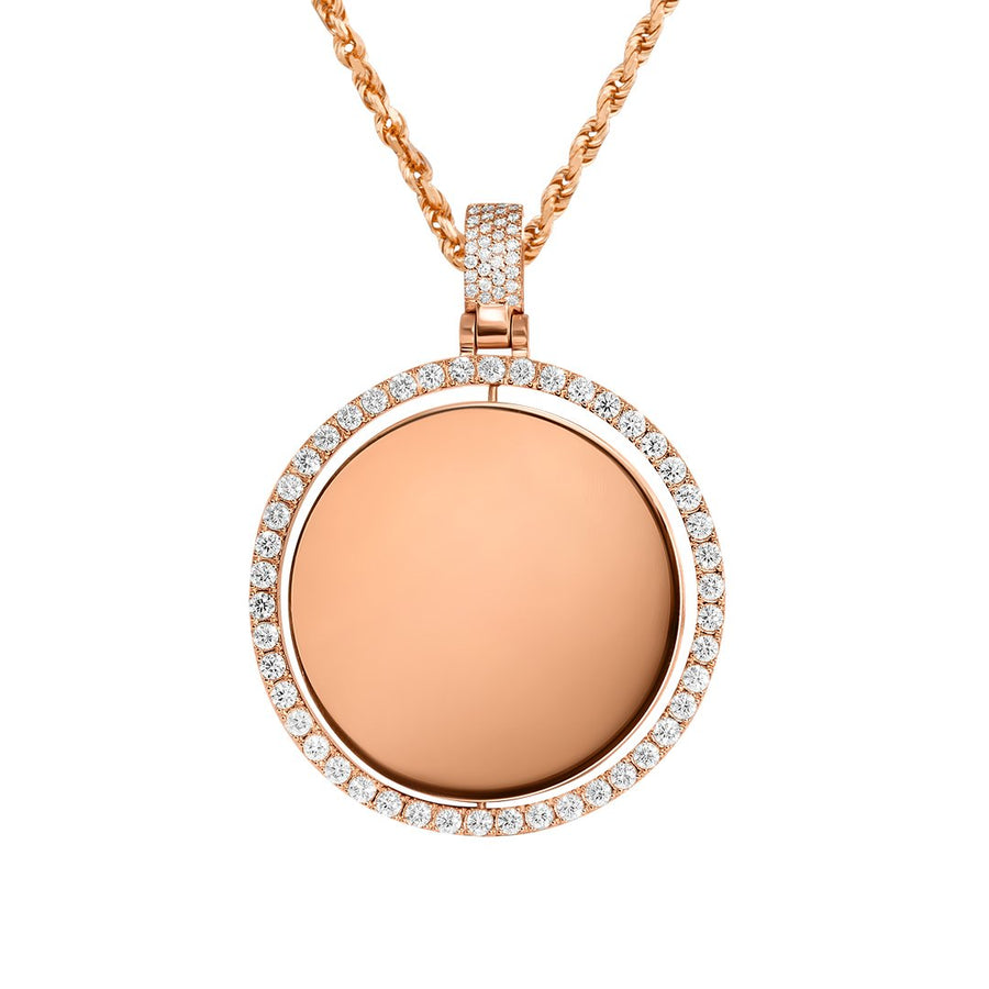 Yellow Diamond Memory Pendant in 14k White Gold 6.35 Ctw