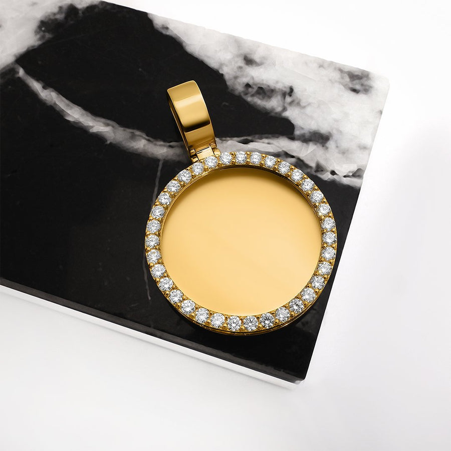 Yellow Diamond Memory Pendant in 14k Yellow Gold 6.3 Ctw
