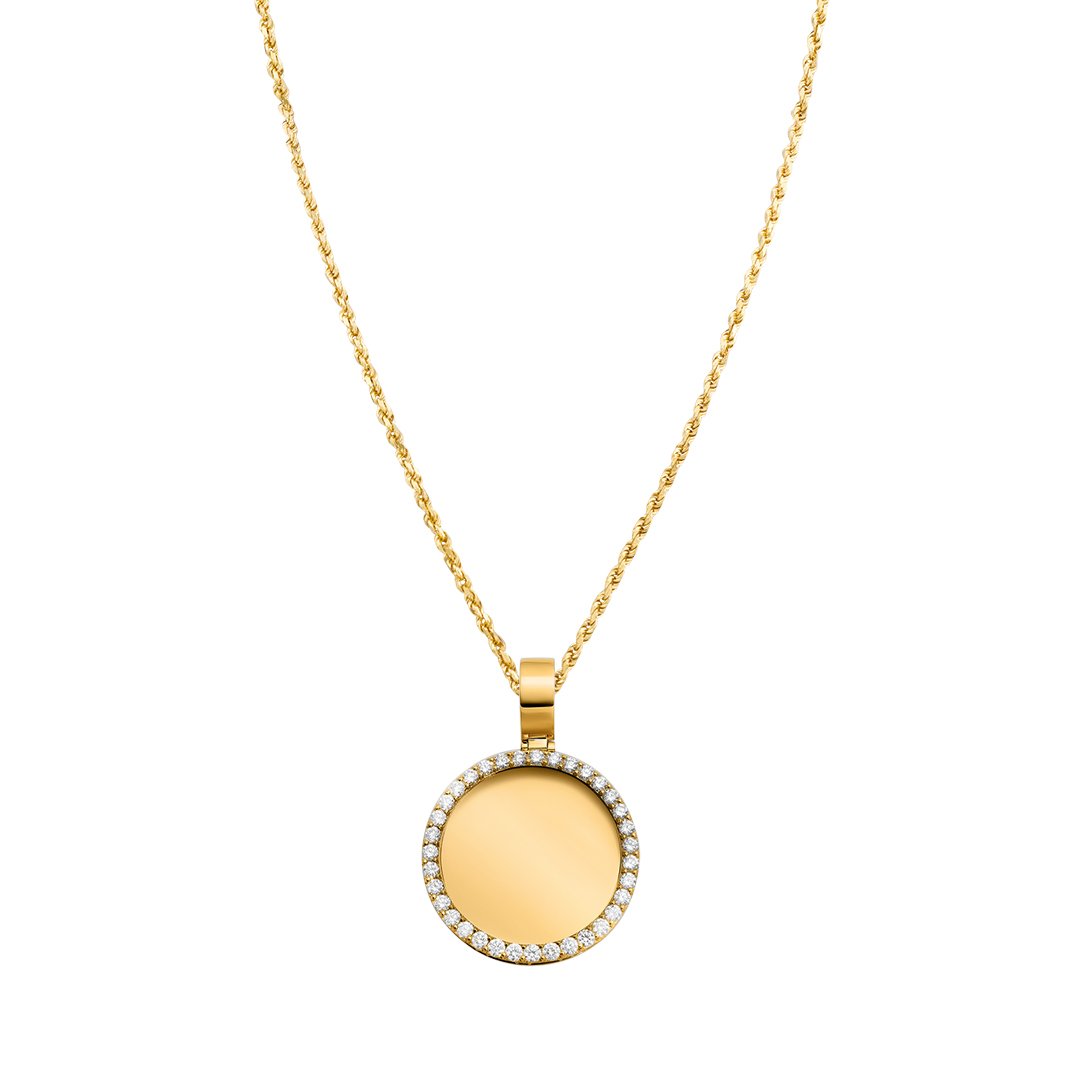 Yellow Diamond Memory Pendant in 14k Yellow Gold 6.3 Ctw