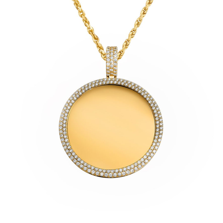 yellow DIAMOND MEMORY PENDANT IN 14K YELLOW GOLD 8.93 CTW