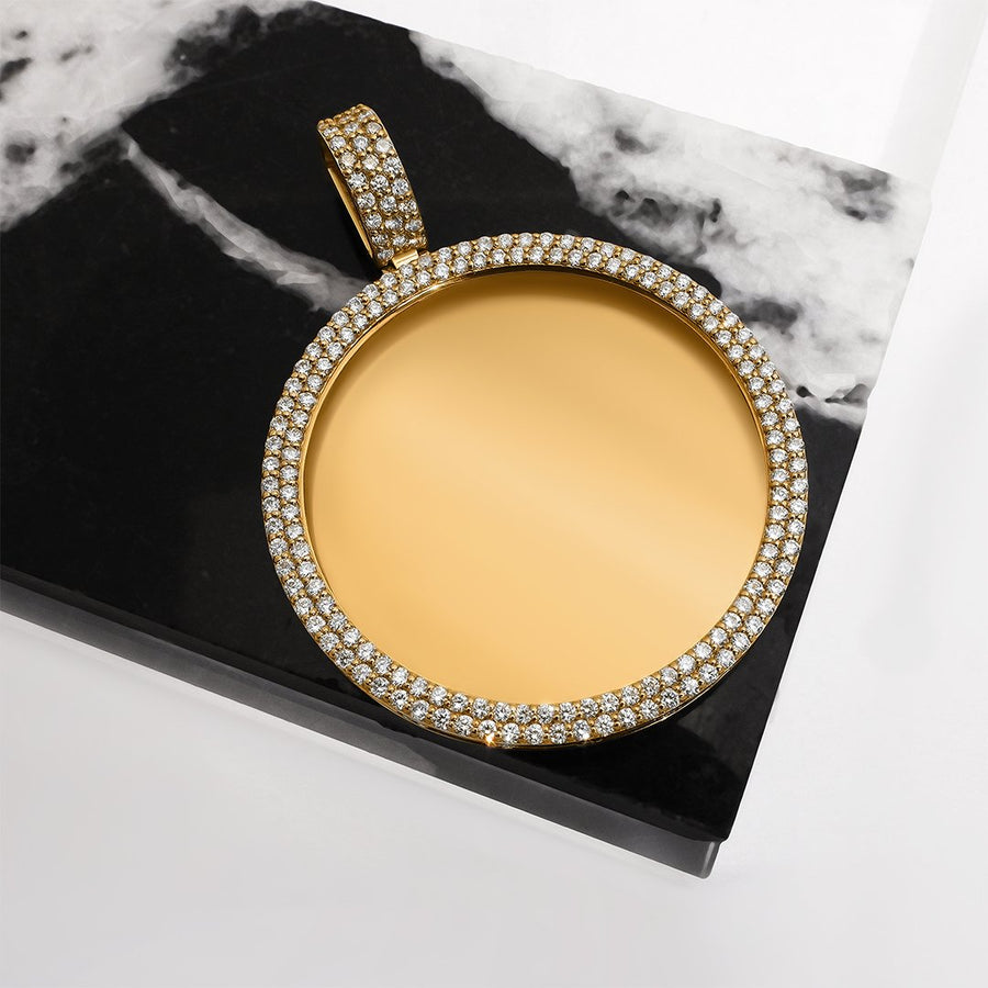 yellow DIAMOND MEMORY PENDANT IN 14K YELLOW GOLD 8.93 CTW