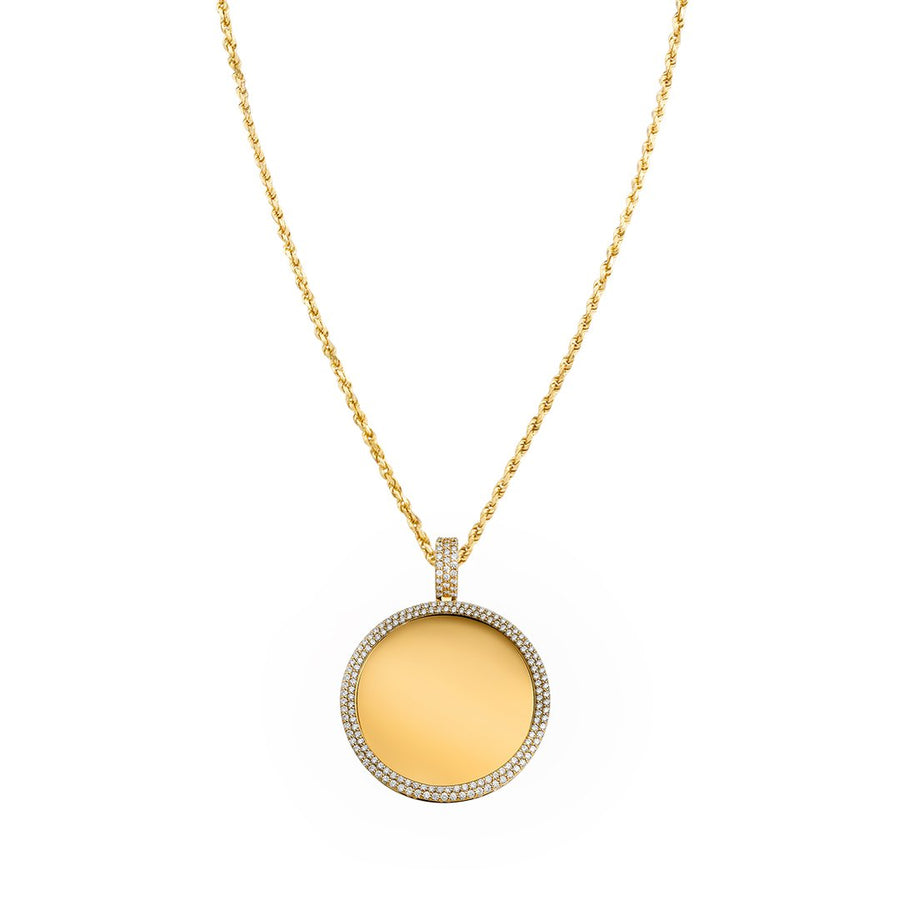 yellow DIAMOND MEMORY PENDANT IN 14K YELLOW GOLD 8.93 CTW