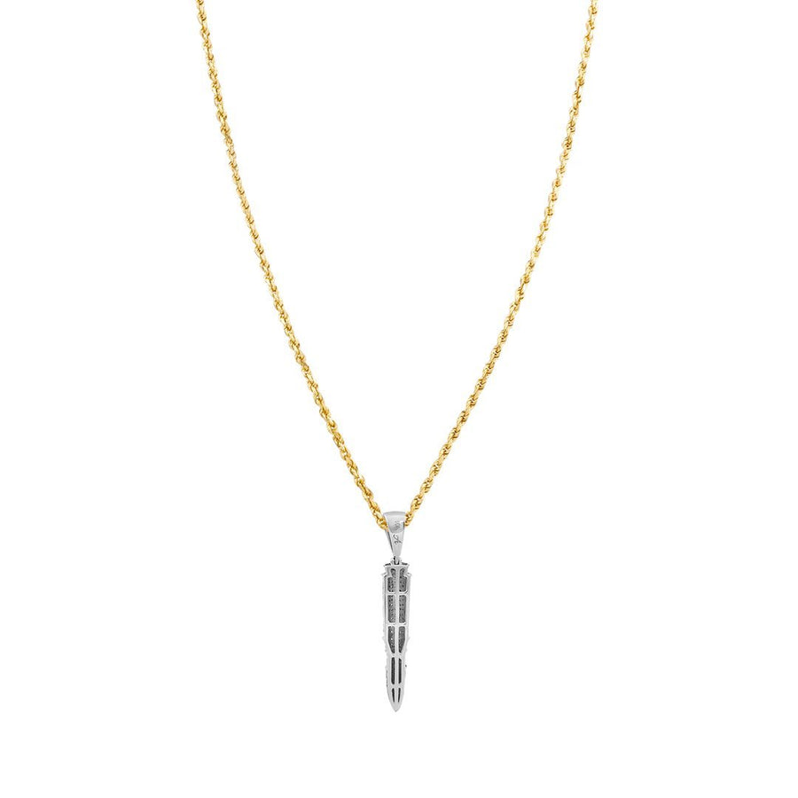 Colgante de misil de diamantes en oro blanco de 10 k (0,71 ct) 