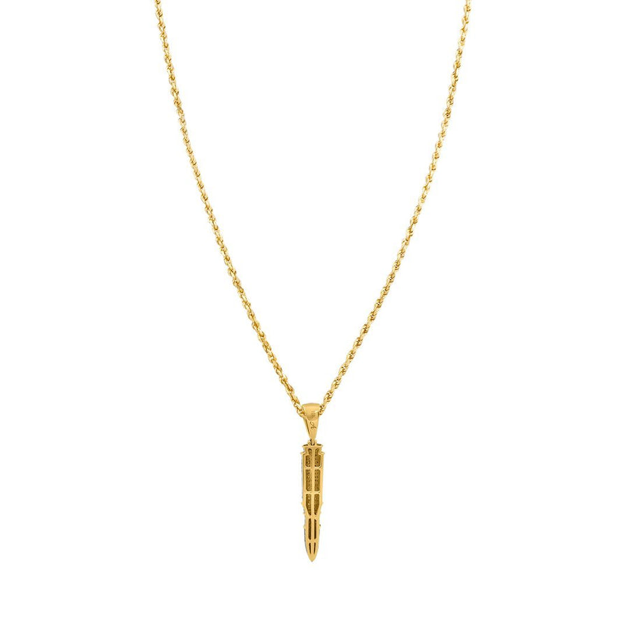 Colgante de misil de diamantes en oro amarillo de 10 k (0,71 quilates) 