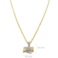 Thumbnail for Yellow Diamond Money in Hand Pendant in 10k Yellow Gold 0.56 Ctw