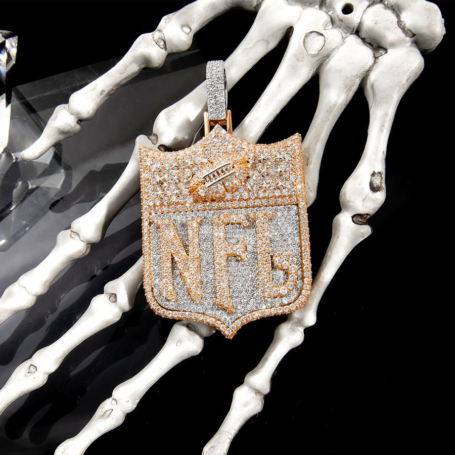 Yellow Diamond NFL Pendant in 14k Yellow Gold 13.22 Ctw