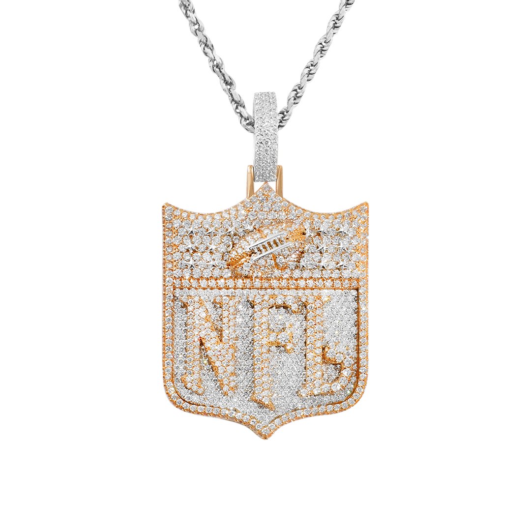 Yellow Diamond NFL Pendant in 14k Yellow Gold 13.22 Ctw