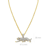 Thumbnail for Yellow Diamond Panther Pendant 10k Yellow Gold 0.97 Ctw