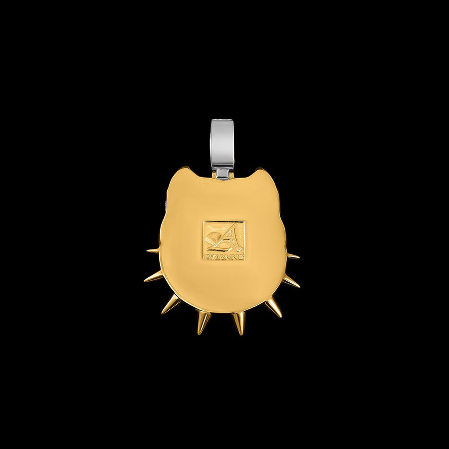 Yellow Diamond Pitbull Pendant in 14k Yellow Gold 10.13 Ctw