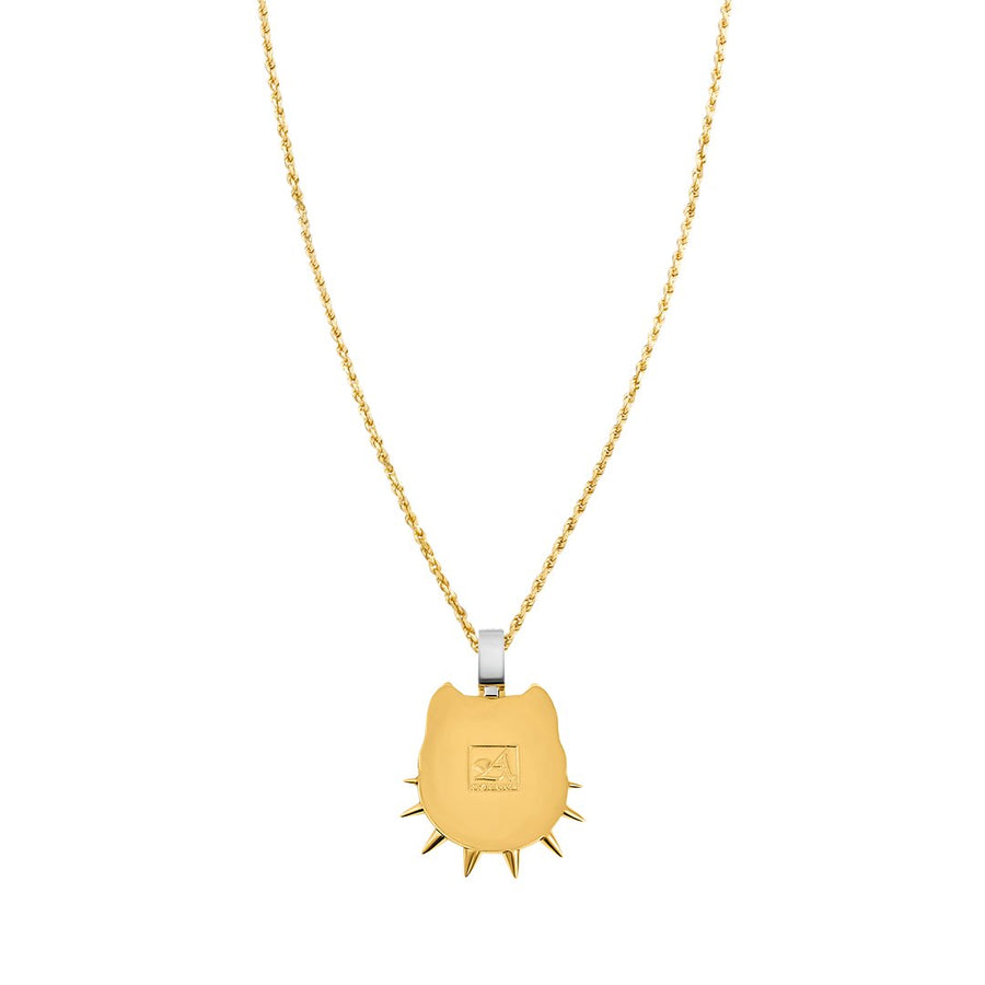 Yellow Diamond Pitbull Pendant in 14k Yellow Gold 10.13 Ctw